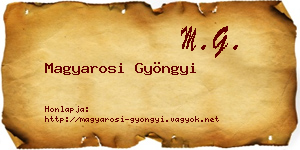 Magyarosi Gyöngyi névjegykártya