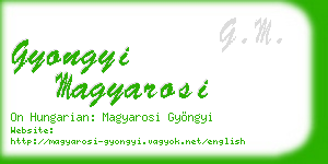gyongyi magyarosi business card