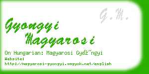 gyongyi magyarosi business card